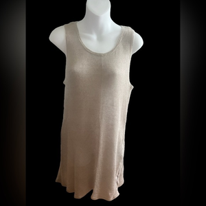 David Dart‎ Collection Tan Linen Beach Dress Cover-Up S